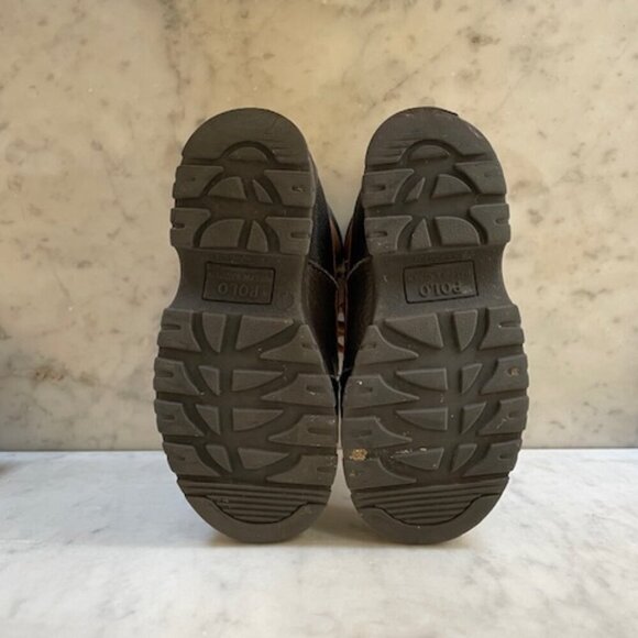 RALPH LAUREN POLO Brown Ankle Combat Dover Boots Size Child 10 - Picture 15 of 15